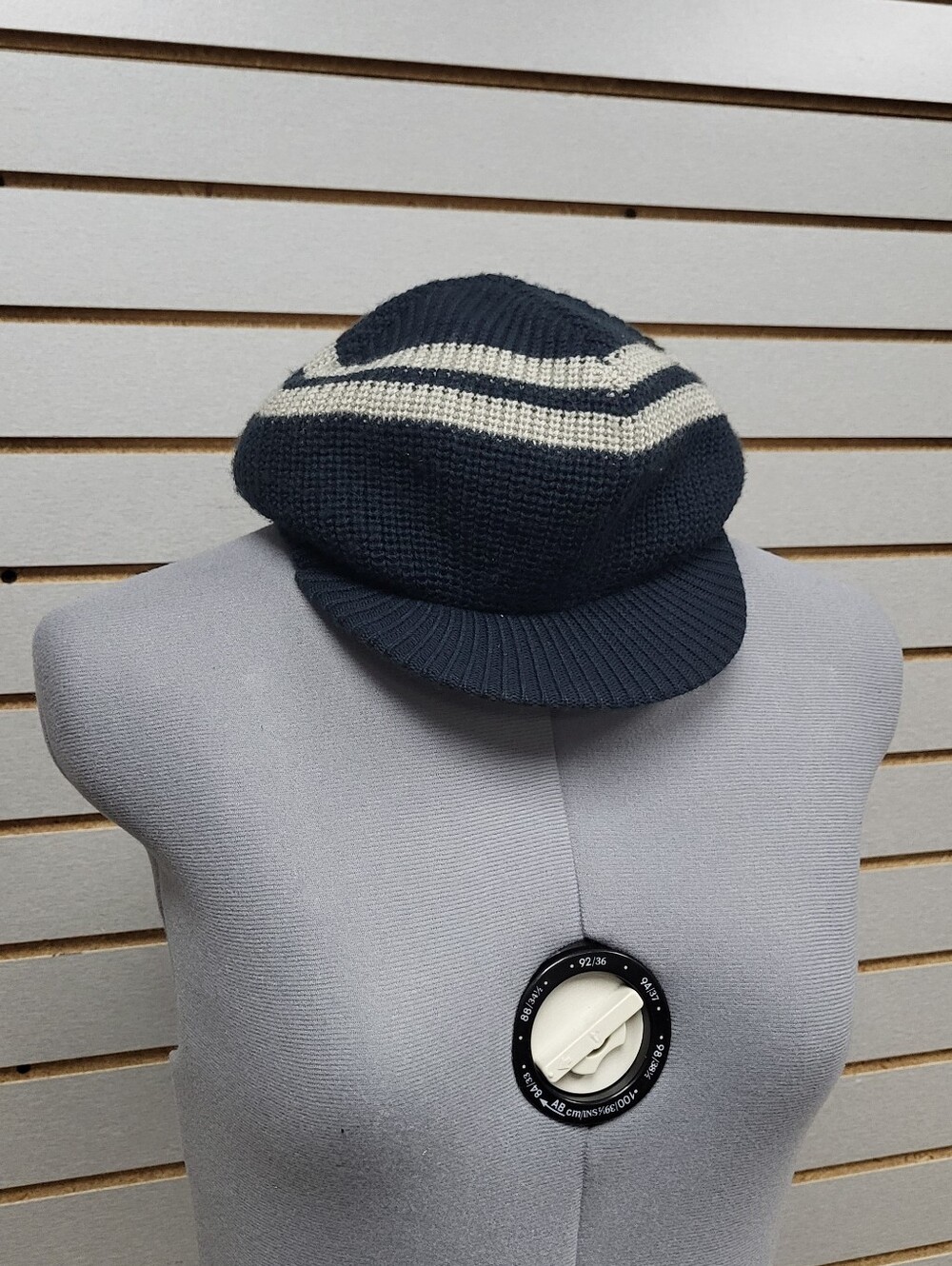 Navy Striped Beanie